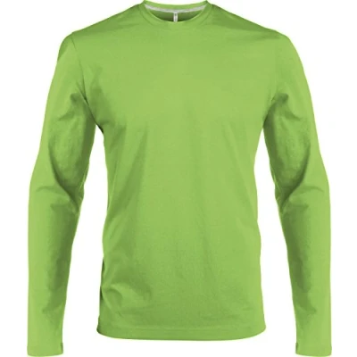 Afbeelding van Kariban NoTrash2003 T shirt met lange mouwen en ronde hals, eenvoudig nauwsluitend, in 20 kleuren maten S, M, L, XL, 2 x 3 B 4 Kalk