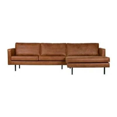 Afbeelding van BePureHome Rodeo Chaise Longue Rechts Leer Cognac 85x300x86