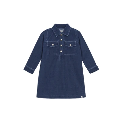 Afbeelding van Noppies Jurk Penitas Washed Blue Maat 92