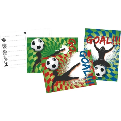 Afbeelding van Voetbal Uitnodigingskaarten Goal! 6 stuks