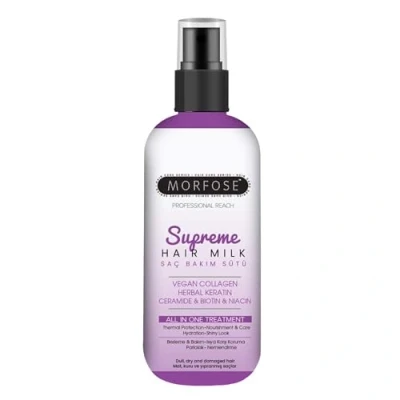 Afbeelding van Morfose Supreme Hair Milk Veganistisch collageen, kruidenkeratine, ceramide en biotine voor een grondige haarverzorging, 300 ml