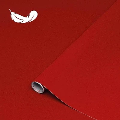 Afbeelding van Decoratie folie &#039;Velours&#039; rood 100 cm x 45