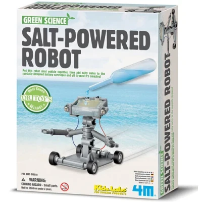 Afbeelding van 4m bouwset green science zout water power robot