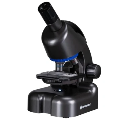Afbeelding van Bresser Junior microscoop CM 04 100x 900x, voor kinderen vanaf 6 jaar, LED verlichting, smartphonehouder, experimentenset