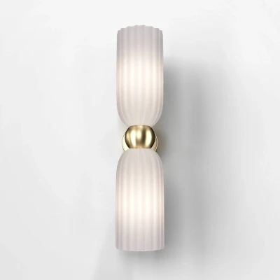 Afbeelding van Maytoni wandlamp Antic, 2 lamps, goud/wit, glas