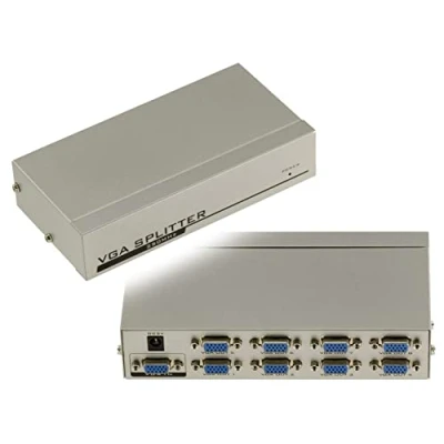 Afbeelding van KALEA INFORMATIQUE © VGA splitter met 8 poorten 250 MHz weergave van alleen videobron (PC, videospeler) op monitoren tegelijkertijd