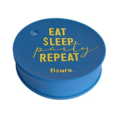 Afbeelding van Fisura Drugsbestendige drankdeksels. Originele blauwe drankbeschermer. Herbruikbare dop. Overloopvrije bekerbescherming. BPA vrije siliconen. (1 ud, eat, blauw)