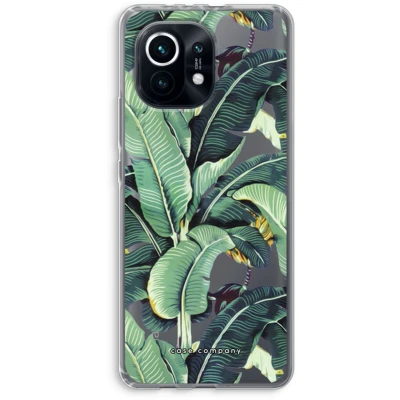Afbeelding van Case Company® hoesje geschikt voor Xiaomi Mi 11 Bananenbladeren Soft Cover Telefoonhoesje Bescherming aan alle Kanten en Schermrand