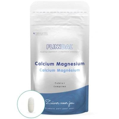 Afbeelding van Calcium Magnesium 30 Tabletten Voor botten, tanden, spieren en zenuwen Flinndal
