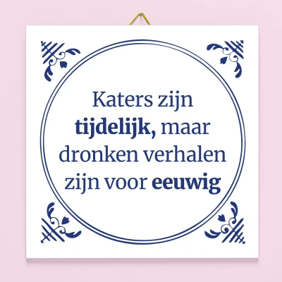 Afbeelding van Tegeltje Katers Zijn Tijdelijk