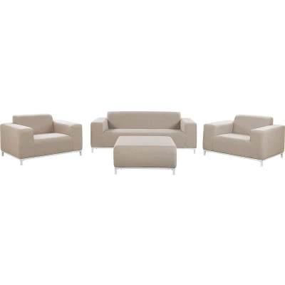 Afbeelding van Beliani ROVIGO Loungeset voor 5 Beige Kunststof