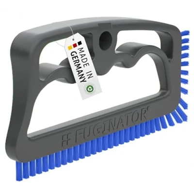 Afbeelding van FUGINATOR® voegenborstel grijs/blauw voor het reinigen van voegen in badkamer, toilet, keuken wand en vloertegels, praktische tegelborstel