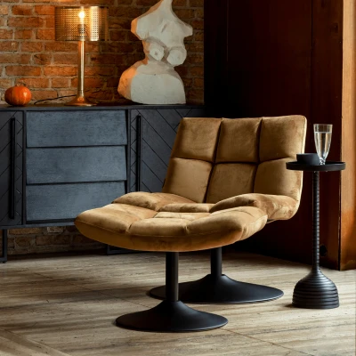Afbeelding van Loungestoel Bar Velvet Goud