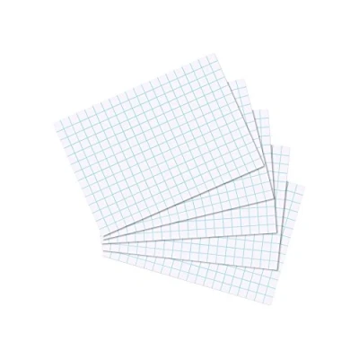 Image de Herlitz fiches bristol, format a7, quadrillée, blanc carton, sans bois, quadrillée 5 mm, couleur des lignes bleucontenu 100