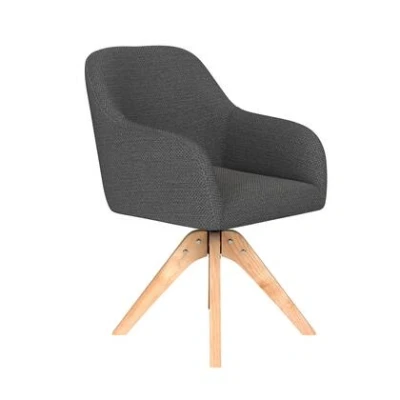 Afbeelding van Housecraft Living Otis Eetkamerstoel Draaibaar Hout Grijs