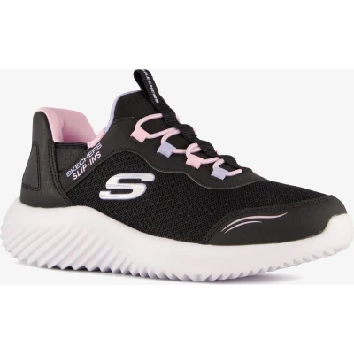 Afbeelding van Skechers Slip Ins Bounder meisjes sneakers zwart Maat 31 Extra comfort Memory Foam