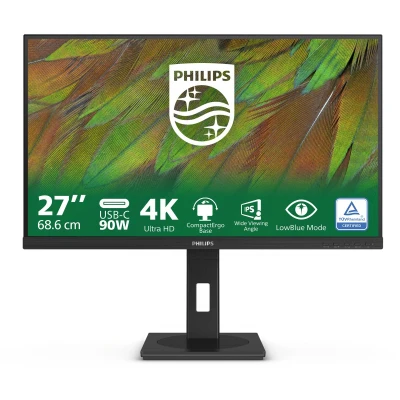 Afbeelding van Philips 3000 series 27B1U3900/00 computer monitor 68,6 cm (27&quot;) 3840 x 2160 Pixels 4K Ultra HD LCD Zwart