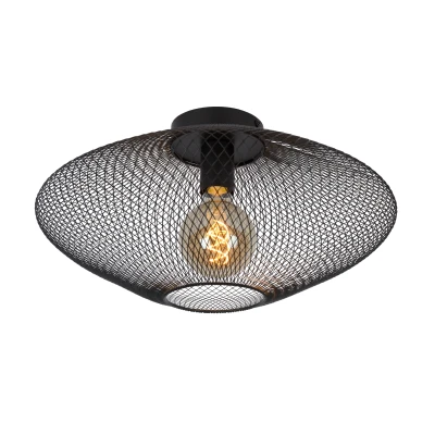Afbeelding van Lucide MESH Plafonnière Ø 45 cm 1xE27 Zwart