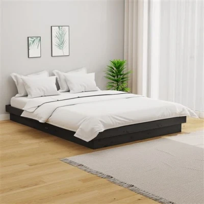 Afbeelding van Bedframe massief hout grijs 120x190 cm 4FT Small Double