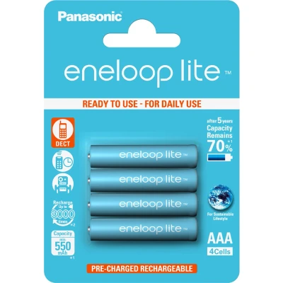 Afbeelding van 1x4 Panasonic Eneloop Lite Micro AAA 550 mAh