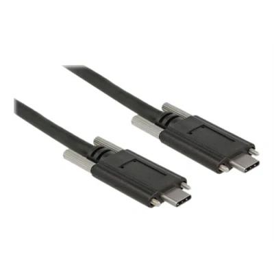 Image de Delock Câble USB 24 pin C (M) pour 3.1 Gen 2 3 A 1 m vis moletées noir