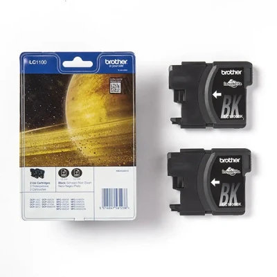 Image de Brother LC1100BK pack de 2 noir originale cartouche d&#039;encre