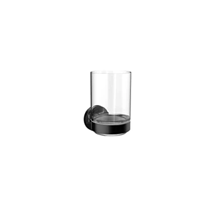 Afbeelding van Emco Round, Glashouder, Drinkglas Helder Kristalglas, Zwart