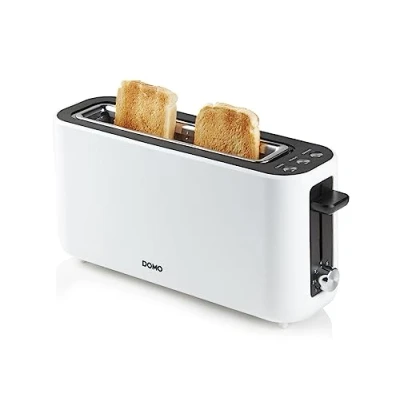 Afbeelding van DOMO DO962T Broodrooster Traploze temperatuurregeling, CoolTouch behuizing Wit