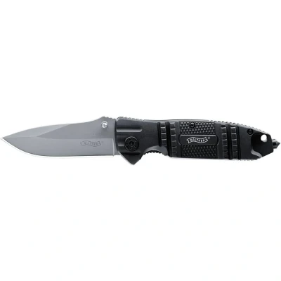 Afbeelding van Walther Silver TacKnife STK 5.0717 Outdoormes Met holster, vangriem, clip Zwart