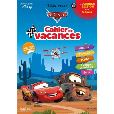 Image de Disney Cars de la Grande Section au CP Cahier vacances 2025