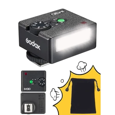 Afbeelding van Godox iM30 Mini Speedlite GN15 S1/S2 Flash CCT optische besturing 6500 K ± 200 K, 7 vermogensniveaus (1/64 1/1), compatibel met Canon, Sony, Nikon, Pentax, Panasonic, Olympus