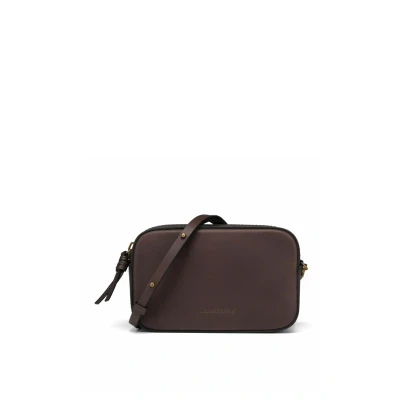 Afbeelding van Marc O&#039;Polo Leren schoudertas Liana Crossbody Bag Dark Earth donkerbruin