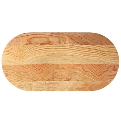 Afbeelding van vidaXL Tafelblad 120x60x4 cm ovaal massief eikenhout lichtbruin
