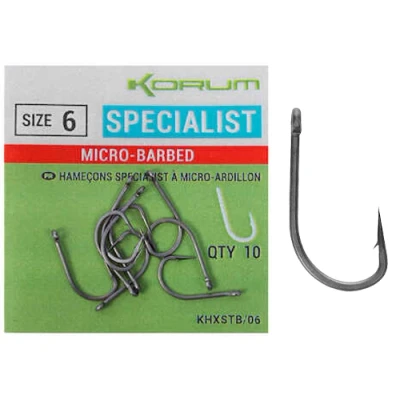 Afbeelding van Korum Xpert Specialist Eyed Micro Barbed (10pcs) Maat : 6