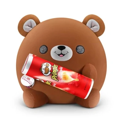 Afbeelding van Snackles Super Size 35 cm, Bear (Pringles), van ZURU Cuddly Squishy Comfort cm pluche met gelicentieerd Snack Brand Accessory (Bear), Serie 1 Wave 2
