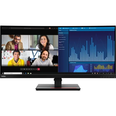 Afbeelding van Lenovo ThinkVision P34w 20 LED monitor Energielabel F (A G) 86.4 cm (34 inch) 3440 x 1440 Pixel 21:9 6 ms USB C, B, 3.2 Gen 1 (USB 3.0), HDMI,