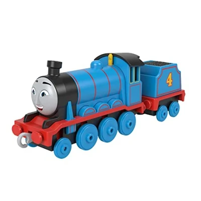 Afbeelding van Fisher Price Gordon HHN38 Locomotief met metalen duwstang speelgoedtrein, speelgoed voor kinderen van 3 jaar
