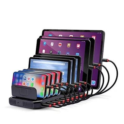 Afbeelding van LINDY 73309 USB laadstation Thuis Uitgangsstroom (max.) 2.4 A Aantal uitgangen: 10 x Met adapter voor Australië, Europa,