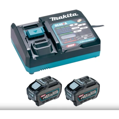 Afbeelding van Makita Power Source Kit 2x BL 4050 F accu 40 V max. 5.0 Ah XGT + DC RA lader Makpac ( 191V35 5 )