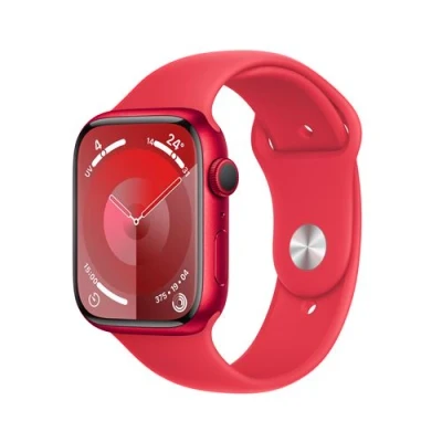 Image de Apple Watch Series 9 45mm Rouge (Bracelet Silicone M/L)