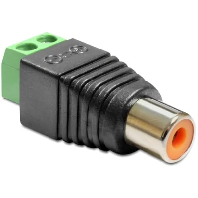 Afbeelding van Delock Adapter Cinch Stecker Terminalblock 2 Pin