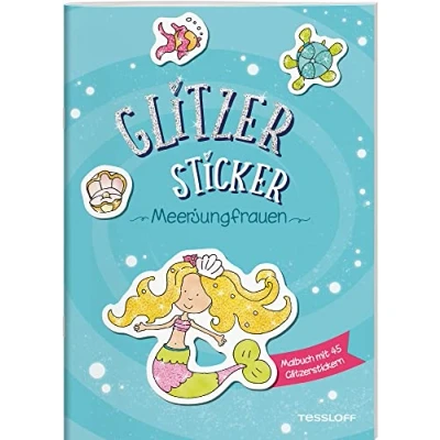 Afbeelding van Glitzer Sticker Malbuch. Meerjungfrauen