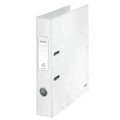 Image de Leitz 180 WOW classeur cartonné A4 50 mm blanc métallisé