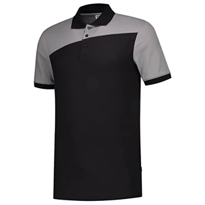 Afbeelding van Tricorp Polosweater Naden Zwart Grijs Maat L