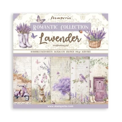 Afbeelding van Stamperia Lavender 8x8 Inch Paper Pack (SBBS108)