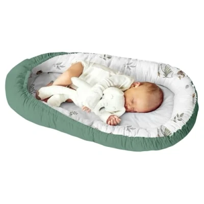 Afbeelding van KOSPU Knuffelig babynestje van cocon voor reisbed, 100% hypoallergeen katoen