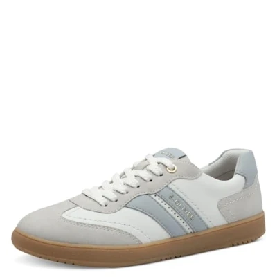 Afbeelding van s.Oliver Dames Sneaker Low 5 23652 44 Sneakers voor dames, wit/blauw, 37 EU