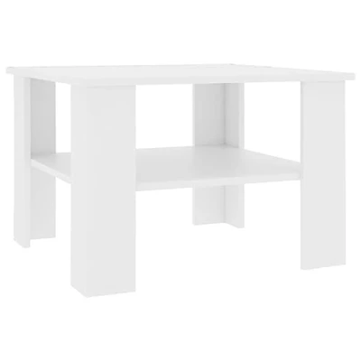 Image de vidaXL Table basse Blanc 60x60x42 cm Bois d’ingénierie800207