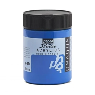 Afbeelding van Pébéo acrylverf Fine Studio blauw Cyaan Primair Ondoorzichtig 500 ml 171049
