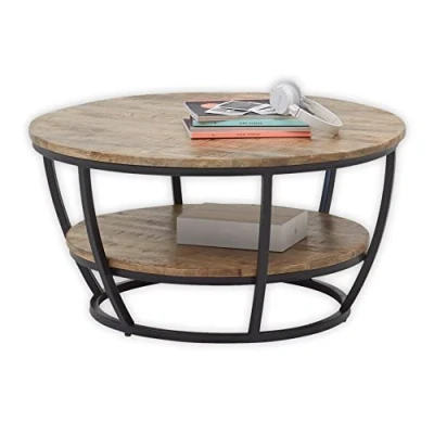 Afbeelding van Emob Salontafel Bruin 86x86x44 cm
